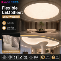 Panneau lumineux LED ultra-fin dimmable UL ETL 24V, 8 LED découpables, feuille de rétroéclairage LED flexible 200 LED pour comptoir de cuisine en pierre