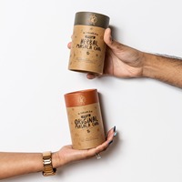 Boîte de papier de luxe en carton imprimé de marque avec impression personnalisée Emballage de granola pour biscuits au chocolat Boîte d'emballage ronde pour cylindre alimentaire
