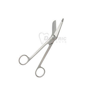 กรรไกรตัดผ้าพันแผลสแตนเลสแบบใช้มือ  สำหรับการแพทย์  ปลายทู่  ฆ่าเชื้อด้วยอุณหภูมิสูง  ใช้ในโรงเรียนแพทย์ - Product Image 3