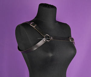 Arnés de cuero de vaca Real doble doblado para hombres, pecho, hombro, hombres, ropa fetiche, 2017 - Product Image 5