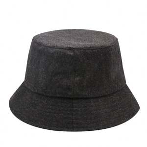 High Quality Wool Hat Custom Logo Bucket <b>Cap</b> <b>Winter</b> New Design Wool Bucket Hat for Women - Product Image 3