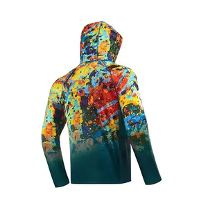 Sweat à capuche de pêche avec logo et taille personnalisés pour hommes 100% Polyester Vêtements d'extérieur imperméables - Product Image 6