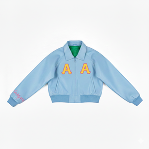 Chaquetas Bomber Varsity de Venta Caliente, Marca Privada, MOQ Bajo, Chaquetas para Mujer con Letra Griega Personalizada, Chaqueta Corta AKA - Product Image 5