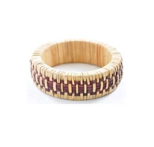 2021 Trendy High Quality Adjustable Bamboo Weave Cuff Fashionable Jewelry Bangles for <b>Girls</b> & Women - Product Image 1