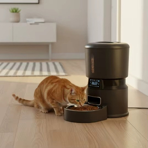 udex M68K 4.4L Automatic Waterproof Timed Auto Pet Feeder <b>USB</b> Charge Battery Voice Recorder Safety Button Cat Dog Food Dispenser - Product Image 5