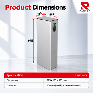 High Capacity Automatic Card Collector Drop Box 300PCS Card Storage Access Control Card Collection Machine for Entrance Systems - Product Image 2