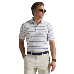 เสื้อโปโลผู้ชายสำหรับกีฬากอล์ฟ ผ้าโพลีเอสเตอร์ลายทาง ระบายอากาศได้ดี ปักโลโก้แบบมืออาชีพ คุณภาพสูงจากบังกลาเทศ - Product Image 5