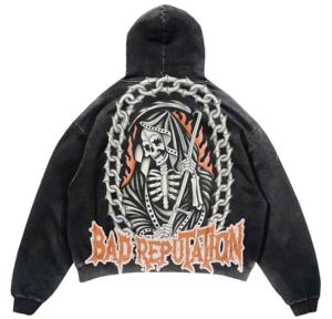 เสื้อฮู้ดผ้าฝ้ายแบบสวมศีรษะสำหรับผู้ชายเสื้อฮู้ดแบบสวมศีรษะสำหรับ100% มีขนาดพิเศษพิมพ์ลายปัก - Product Image 5