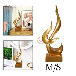 รูปปั้นโลหะอลูมิเนียมแนวนามธรรมรูปปั้นโลหะสีทองของตกแต่งบ้านสมัยใหม่ศิลปะทันสมัยทันสมัยทันสมัยสำหรับสำนักงานและห้องนั่งเล่นที่หรูหรา - Product Image 4