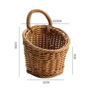 Panier de rangement en osier naturel tissé à la main, vente chaude, panier en rotin personnalisé, fabriqué par VgreentArt au Vietnam - Product Image 4