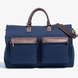 Sac de voyage pliable en cuir et toile pour vêtements, durable, imperméable, multifonctionnel, parfait pour les voyageurs d'affaires - Product Image 4