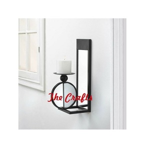 Glass And Iron Candle Holder Customized Size And Shape <b>Wall</b> Decorative Candle Holder For Home And Hotel Usage - Product Image 1