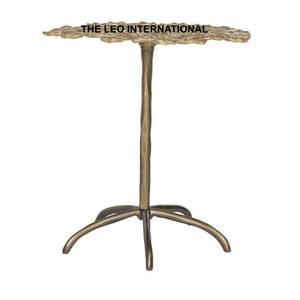 Lo último en muebles decorativos hechos a mano de aspecto real, mesa auxiliar superior de mármol con acabado de Metal dorado anidado para Hotel - Product Image 2