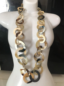 Collier avec pendentif en corne naturelle Fait à la main Ensembles de bijoux en corne de buffle pour femmes par artisanat de luxe - Product Image 5