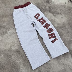 Premium Tech Fleece Wide Leg Sweatpants Oversized Jogger Pants Custom Embroidered Men - Product Image 5
