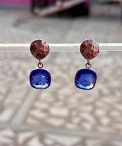 Pendiente de tanzanita hecho a mano de Plata de Ley 925, hermoso pendiente de mujer, hermosa joyería de tanzanita - Product Image 5