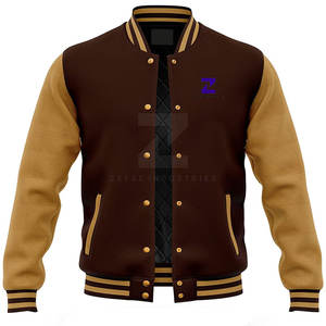 Chaqueta Universitaria para Hombre 100% Algodón con Cuello Alto y Logotipo Frontal, Chaqueta de Invierno Transpirable y Ecológica - Product Image 1