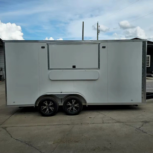 Remolque de comida remolcable blanco de 7 'X 16' para eventos, Catering, barra móvil para aperitivos, fábrica de alimentos, bodega, dulces - Product Image 1