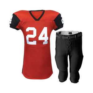 Ensemble d'uniformes de football américain personnalisés unisexes pour adultes, vente en gros, haute qualité, manches courtes, respirant, séchage rapide, techniques imprimées - Product Image 2