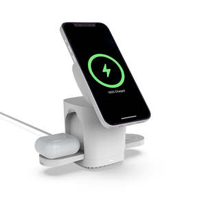 Chargeur sans fil pliable 15W avec logo personnalisé, protection OTP, port Type-C 3-en-1 pour montre intelligente et écouteurs - Product Image 6