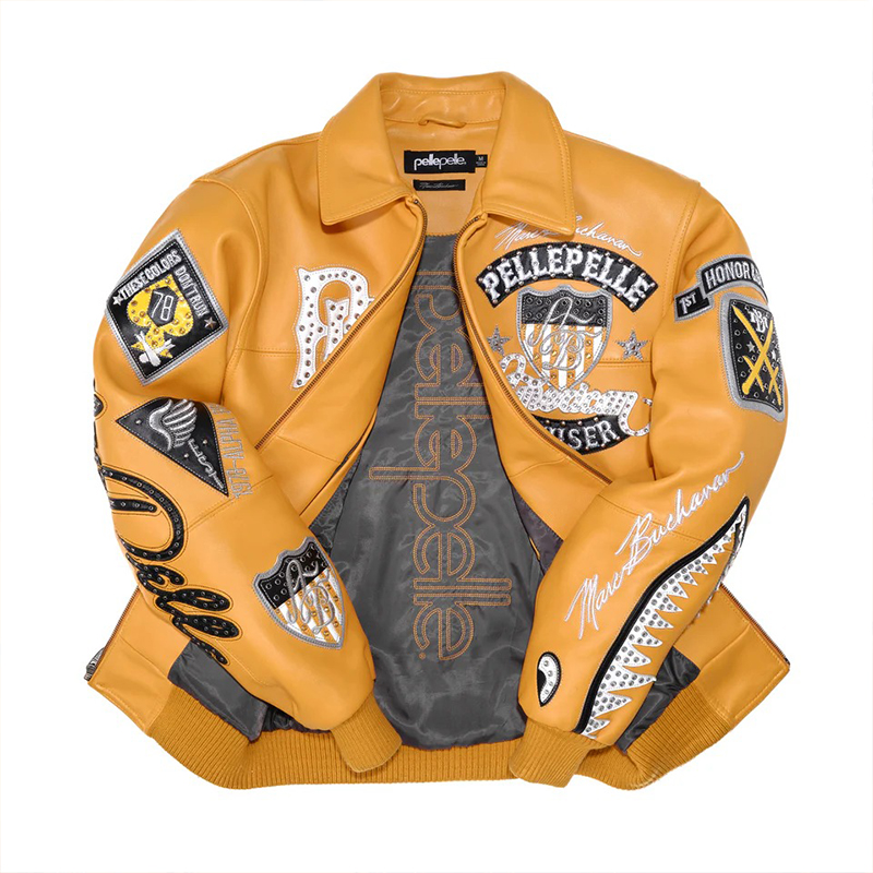 Pelle Pelle American Bruiser Plush Leather Jacket Air forces flying orange jacket for Men all colours available
