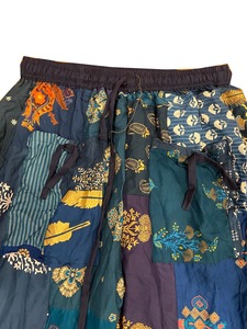 กางเกงฮาเร็มสีดำเย็บปะติดทำด้วยมือเอวยางยืดมีกระเป๋าสำหรับผู้หญิงเสื้อผ้าสำหรับทุกฤดูขายส่งฤดูร้อนเทศกาล - Product Image 2