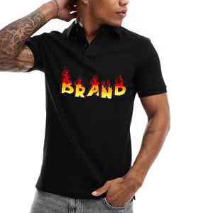 เสื้อโปโลแขนสั้นผ้าคอตตอน100% โปโลสำหรับผู้ชายเสื้อโปโลแบบสั่งตัดดีไซน์คุณภาพสูงระบายอากาศได้ดี - Product Image 1