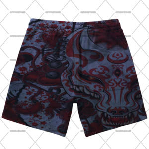 Hot Selling Men's French Terry Cotton <b>Gym</b> Shorts High Street Style with Elastic Waist <b>Rope</b> Strap Half Pants Pockets Eco-Friendly - Product Image 6