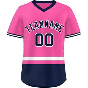 Fabricant de maillots de baseball à col en V personnalisés chemises de softball en tissu maillé pour équipes et clubs vêtements de sport en vrac - Product Image 2