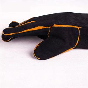 Vente en gros de gants de soudage à main pleine en cuir de vachette double couche résistants à l'usure et à la chaleur Protection du travail pour les soudeurs - Product Image 4