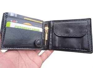 Anwar Enterprises Wholesale Genuine Leather RFID Blocking Candy Open Vintage Short Wallet <b>Men</b> Polyester Lining 4 Inch - Product Image 2
