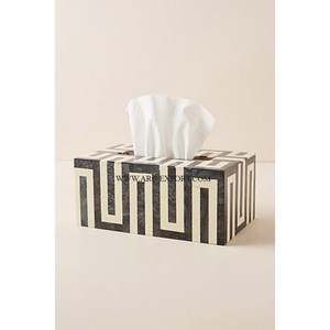 Haute exigence dessus de table maison et stations balnéaires boîte à mouchoirs forme carrée forme personnalisée bambou bois fait à la main moderne boîte à mouchoirs en inde - Product Image 2