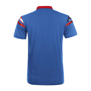 Polo de golf à logo personnalisé 100% polyester séchage rapide respirant noir blanc bande polo régulier de haute qualité polo pour hommes - Product Image 4