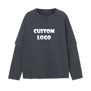 Vente en gros Spandex/coton T-shirt pour hommes avec logo personnalisé respirant délavé à l'acide à manches courtes coupe normale écologique en toile col rond - Product Image 4