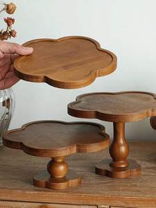 Support à gâteau rond en bois classique, populaire, durable, écologique, résistant à la chaleur, compatible lave-vaisselle, pour la cuisine à domicile - Product Image 4