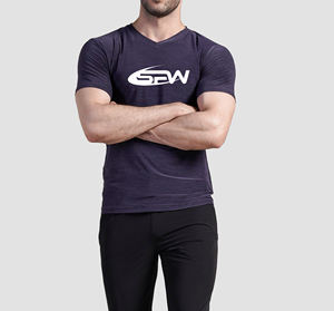 เสื้อยืดออกกำลังกายระบายอากาศสำหรับผู้ชายแผงด้านหลังระบายอากาศได้ดีผ้าซับเหงื่อออกแบบมาสำหรับการระบายอากาศที่เข้มข้น - Product Image 4