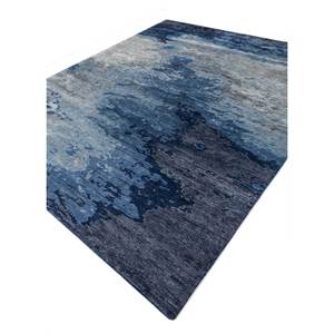 Alfombra Entropy Blue de Lana y Viscosa Anudada a Mano, 10 mm de Grosor, Abstracta, para el Hogar, Pasillo, Rectangular, de Yute, para Sala de Estar, Hecha a Mano - Product Image 2