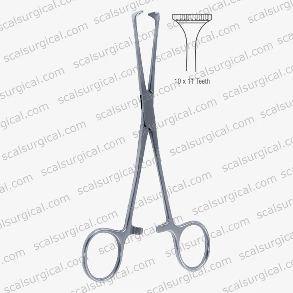 Allis Adair Intestinal and Tissue Grasping Forceps Broad Tips To Grasp Thick Tissues Long Shanks for Deep Access