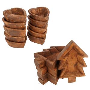 Cuenco de madera Vintage hecho a mano para hacer dulces, variedad de formas OEM, acepta del fabricante de Vietnam, venta al por mayor, buena elección - Product Image 1