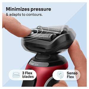 Afeitadora Eléctrica Inalámbrica para Hombre, Recargable, de Lámina Doble, Uso en Seco/Húmedo, Impermeable IPX7, con Interfaz en Alemán, para Barba - Product Image 4