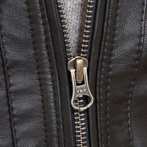 Veste d'hiver pour homme, style streetwear, confortable, respirante, en cuir de vache véritable, avec col montant personnalisé. - Product Image 5