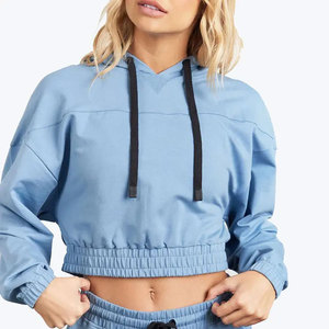 Ventes chaudes 2026, sweat-shirt à capuche personnalisé de haute qualité, imprimé, tendance, respirant, confortable, pull court, survêtement pour femmes - Product Image 2