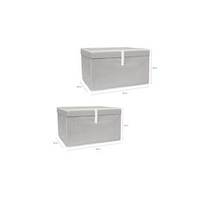 2 pezzi multiuso sotto la Base Maxi scatola portaoggetti a righe (marrone) 50x40x30