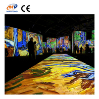 Exposition de musée d'art Projecteur de cartographie immersif 3D hologramme 3D projection murale interactive de sol pour exposition de musée d'art