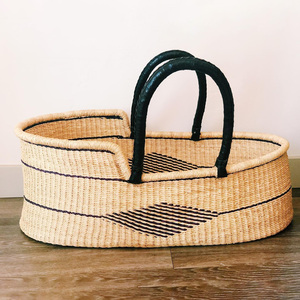 Cesta de bebé de hierba marina funcional para recién nacido, almacenamiento de guardería, cestas de cama de bebés de algas marinas - Product Image 4