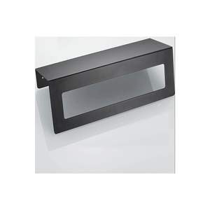 Estante de metal moderno, toallero de baño y soporte de papel higiénico, negro - Product Image 2