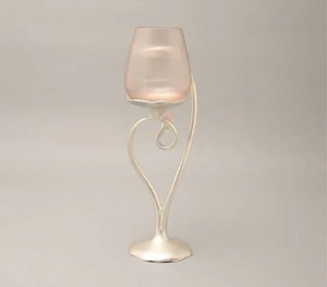 Stunning Silver Beautiful <b>Candle</b> Stand With Glass Ideal For Living Bedroom Dining Table And Centerpiece Decoration - Product Image 3