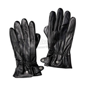 Gants de sécurité pour conducteur sur mesure, confortables, en cuir 100% véritable, à doigts entiers, usage général, pour hommes. - Product Image 3