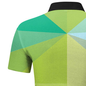 Chemise de performance pour homme |   Impression numérique géométrique étoilée vert menthe |   Respirant, séchage rapide, personnalisable pour - Product Image 6