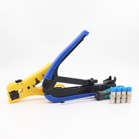 Kit de crimpadora de cable coaxial ajustable personalizable OEM RG6 RG59 RG11 conectores de compresión accesorios de conectores industriales